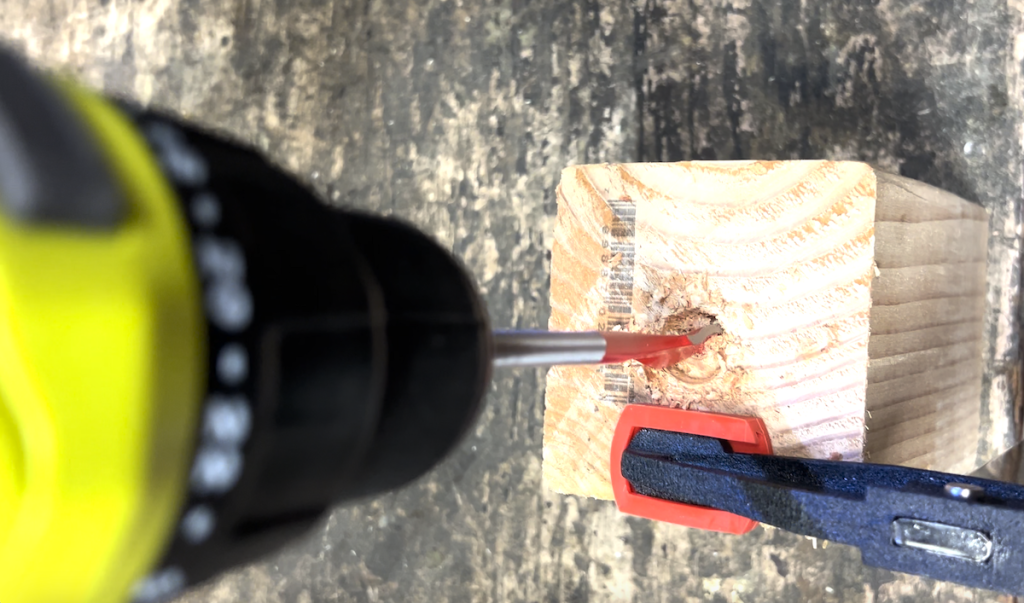 cutting the first chamber hole